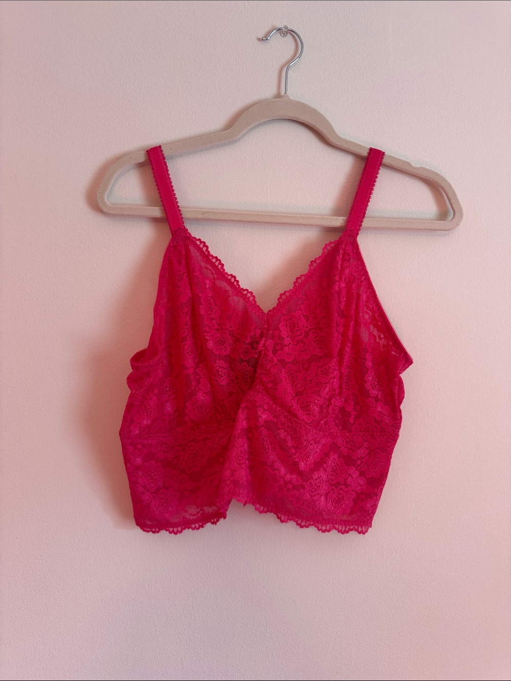 torrid Hot Pink Lace Bralette Cami